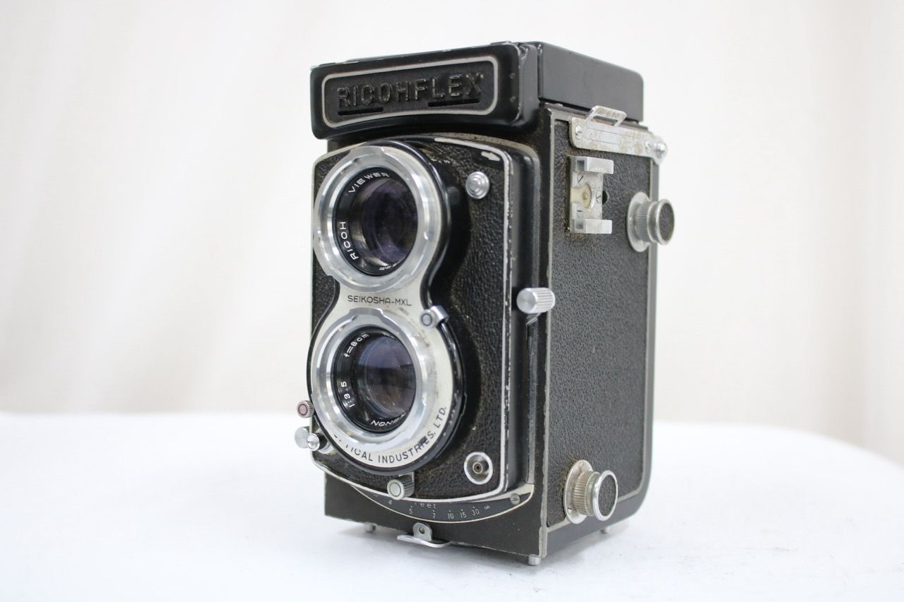 【返品保証】 リコー Ricohflex RIKENON 8cm F3.5 二眼カメラ e11271