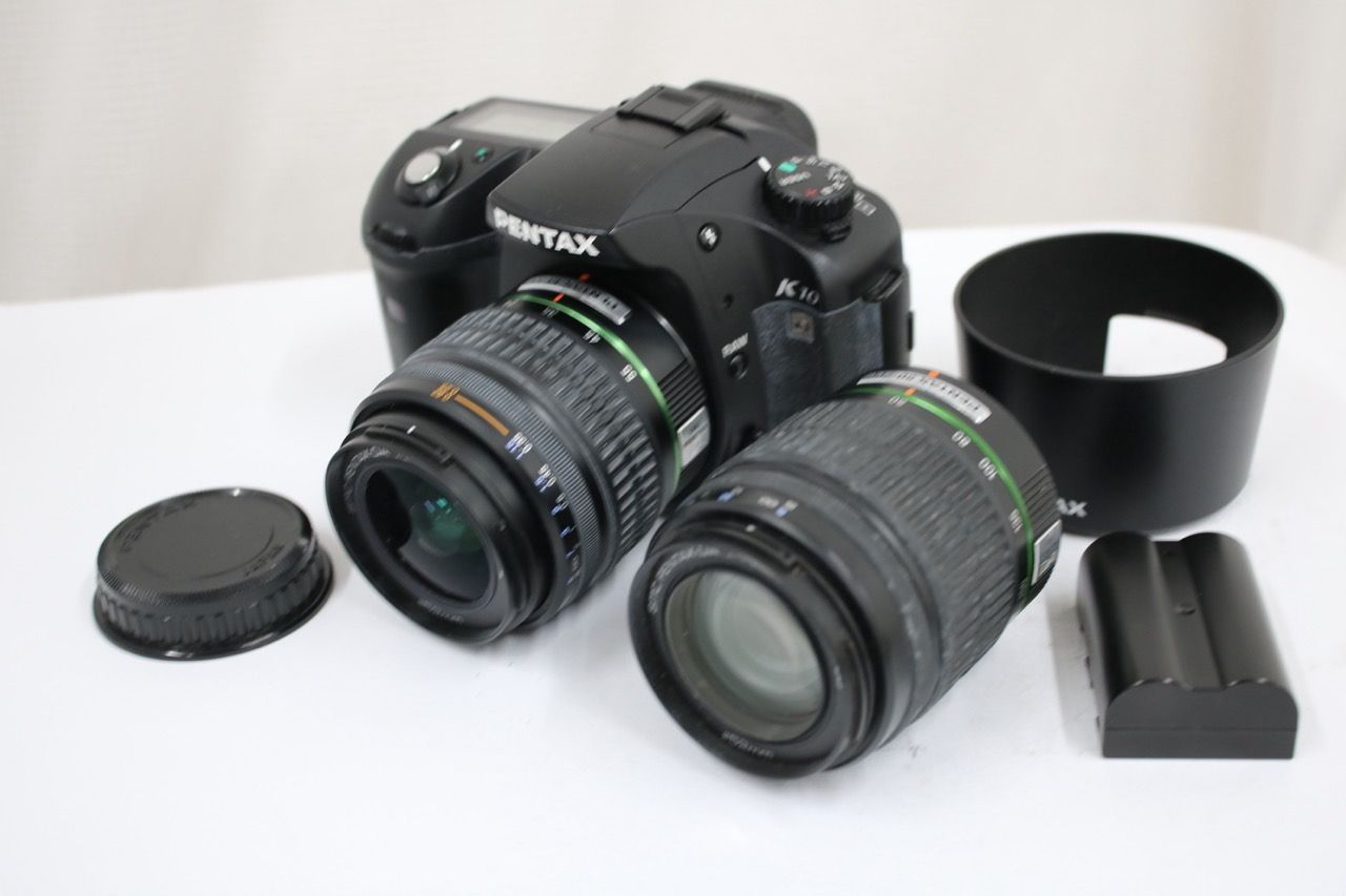 【返品保証】 ペンタックス Pentax K10 smc PENTAX-DA 18-55mm F3.5-5.6 AL 50-200mm F4-5.6 ED デジタル一眼 e11261