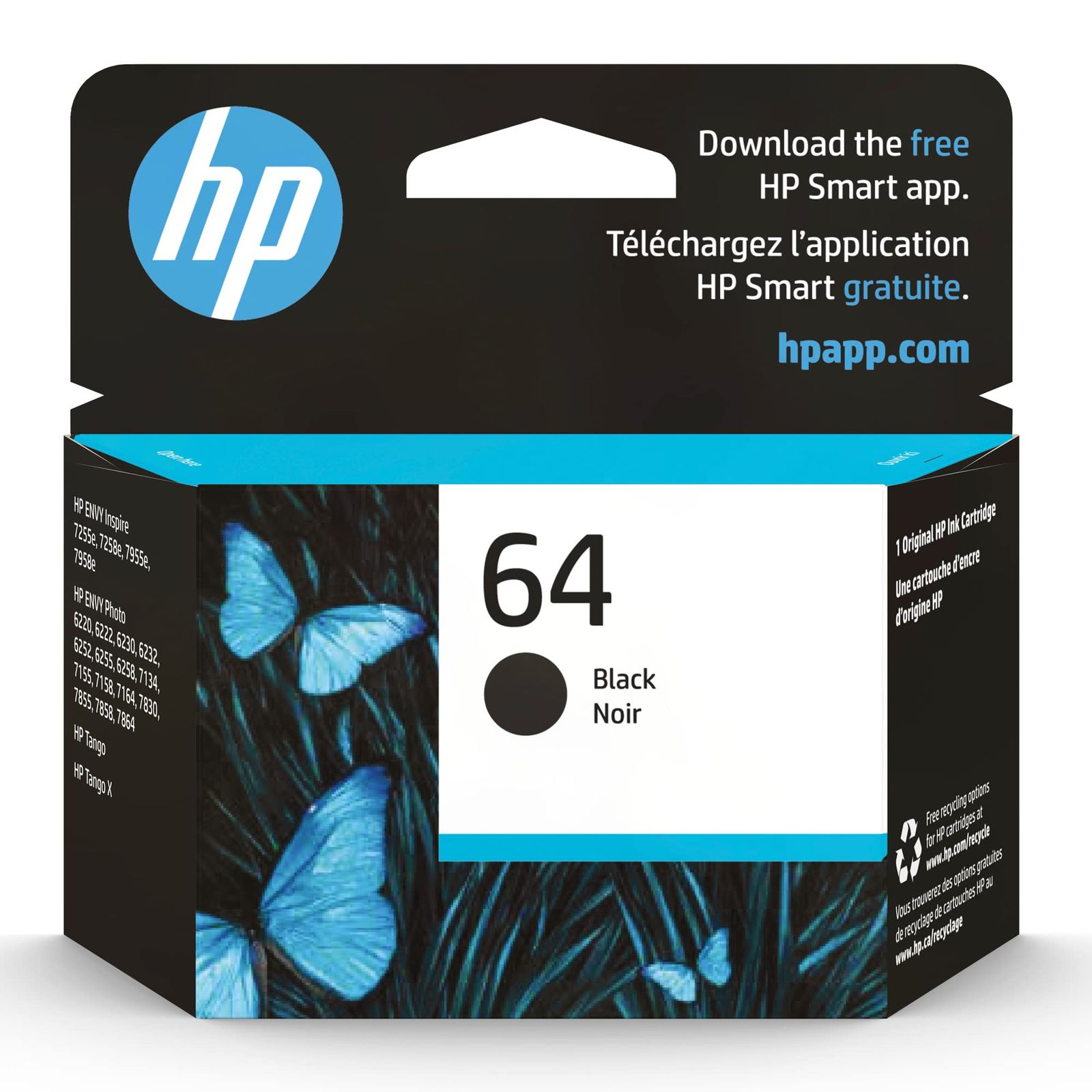 HP (エイチピー) 64 インクカートリッジ | ブラック | N9J90AN
