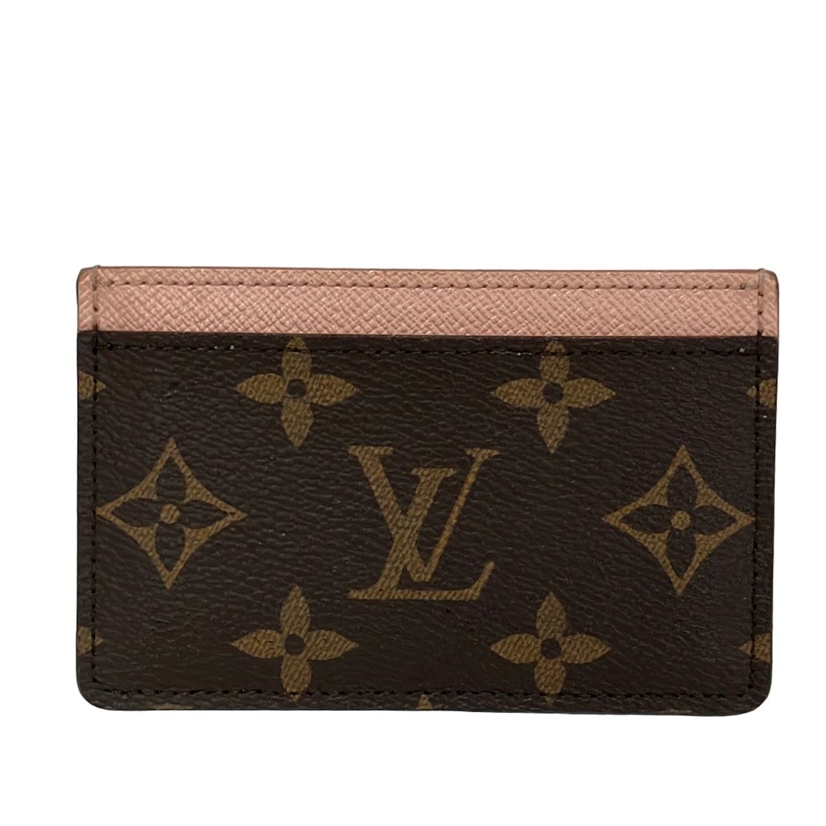 LOUIS VUITTON(ルイヴィトン) カードケース モノグラム ポルトカルトサーンプル M61441 ダークブラウン×ライトピンク