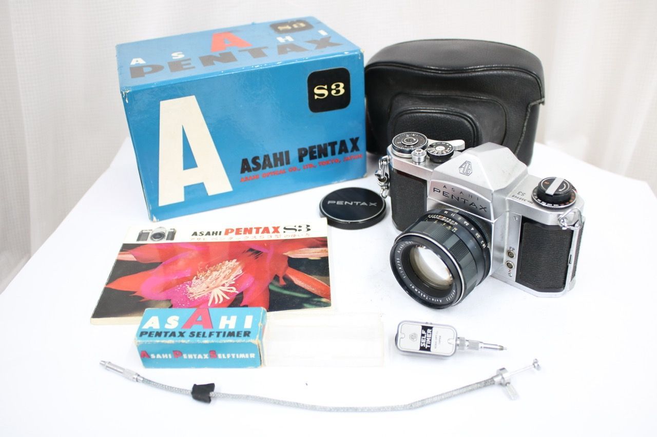 【返品保証】 【元箱付き】ペンタックス Pentax S3 Auto-Takumar 55mm F1.8 ボディレンズセット e11278