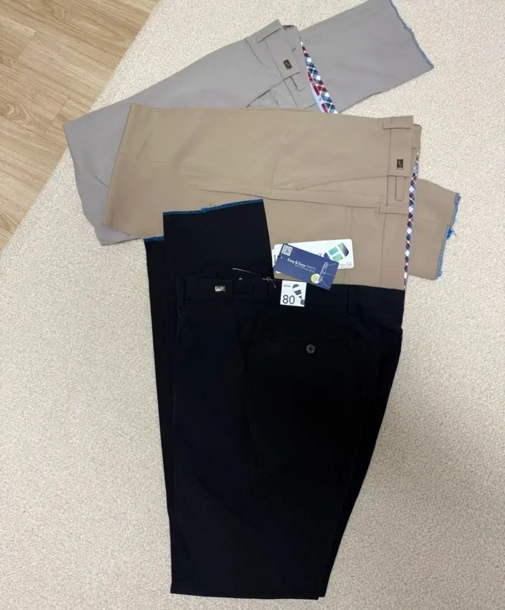 ウエスト調整可タグ付き ウエスト31インチ 春 ストレッチ パンツ 3枚 まとめ売り