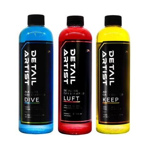 【DETAIL ARTIST】3pH洗車セット「3種類のシャンプーでそれぞれの汚れにアプローチ」3pH洗車 中性 酸性 アルカリ性 カーシャンプー 大容量500ml ディテールアーティスト送料無料