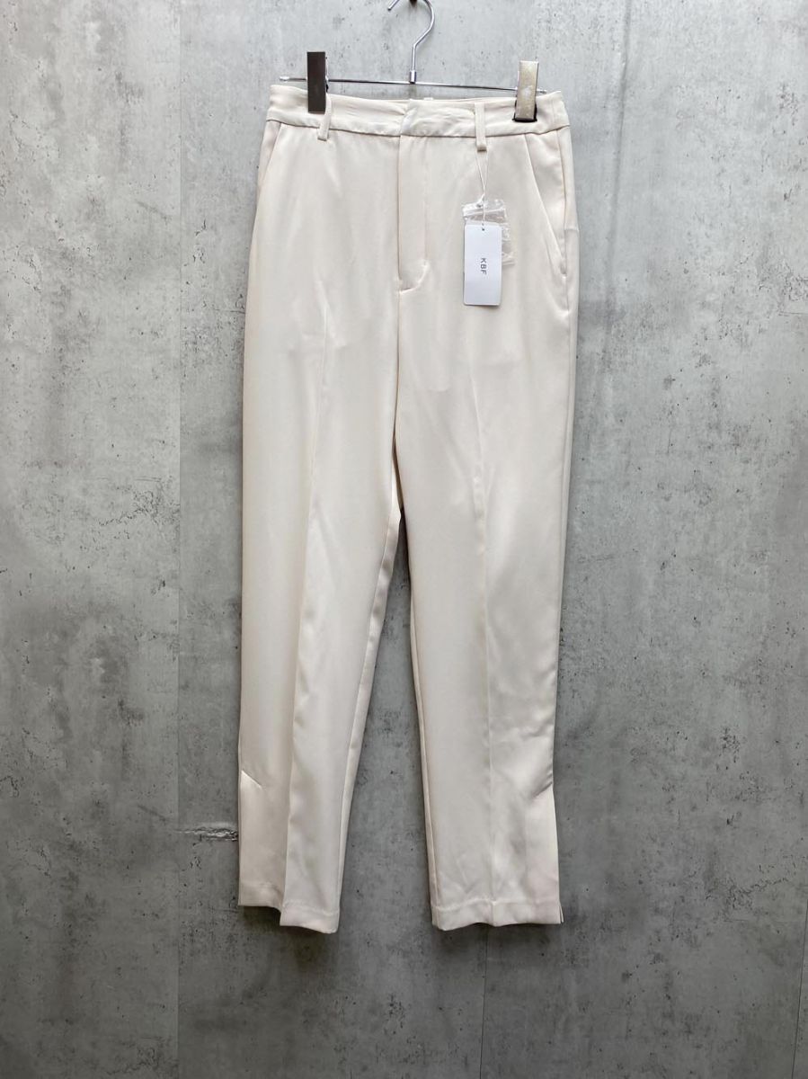 訳あり新品 KBF ケービーエフ アーバンリサーチ スリット スリム パンツ size36/ライトベージュ ■◆ レディース