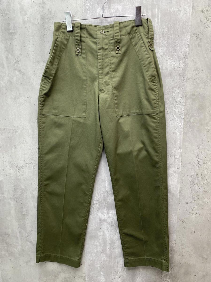 ブランド不明 イギリス軍 ベイカー パンツ ミリタリー カジュアルsize75/76/92/グリーン ■◇◎メンズ