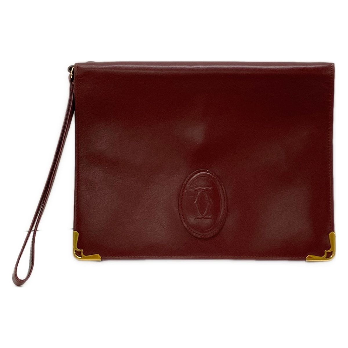 Cartier(カルティエ) セカンドバッグ マストライン ボルドー×ゴールド レザー