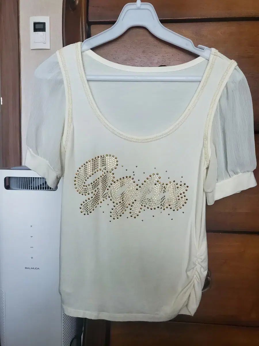 Ziziエクス シースルーパフスリーブ Tシャツ
