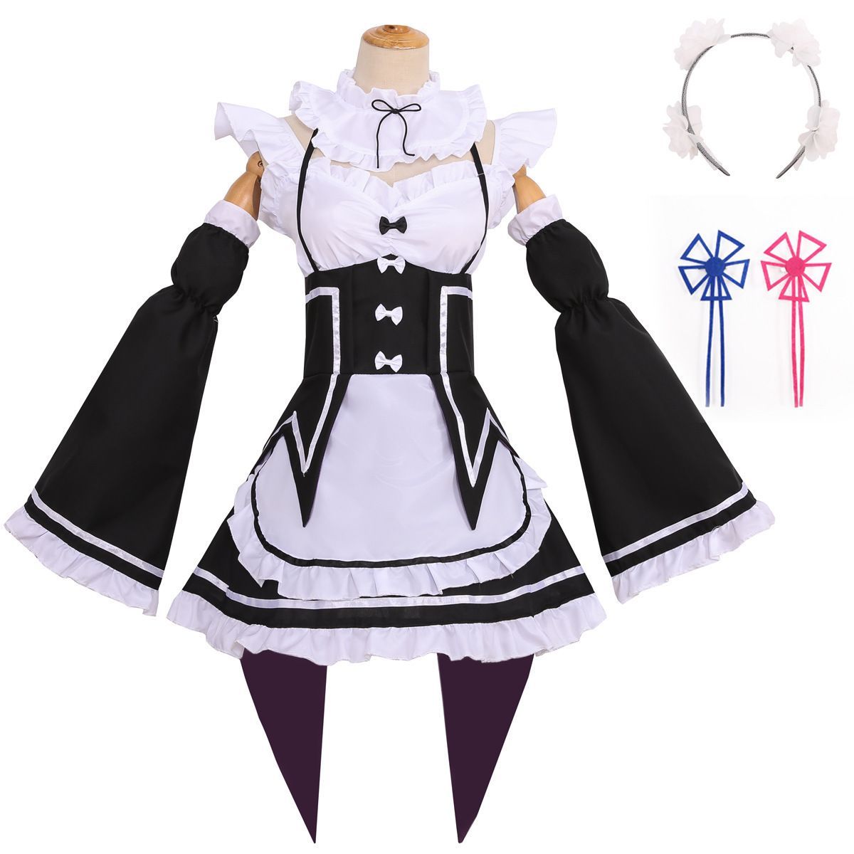 人気商品 大きいサイズ メイド服 リゼロ ラム レム コスプレ アニメ