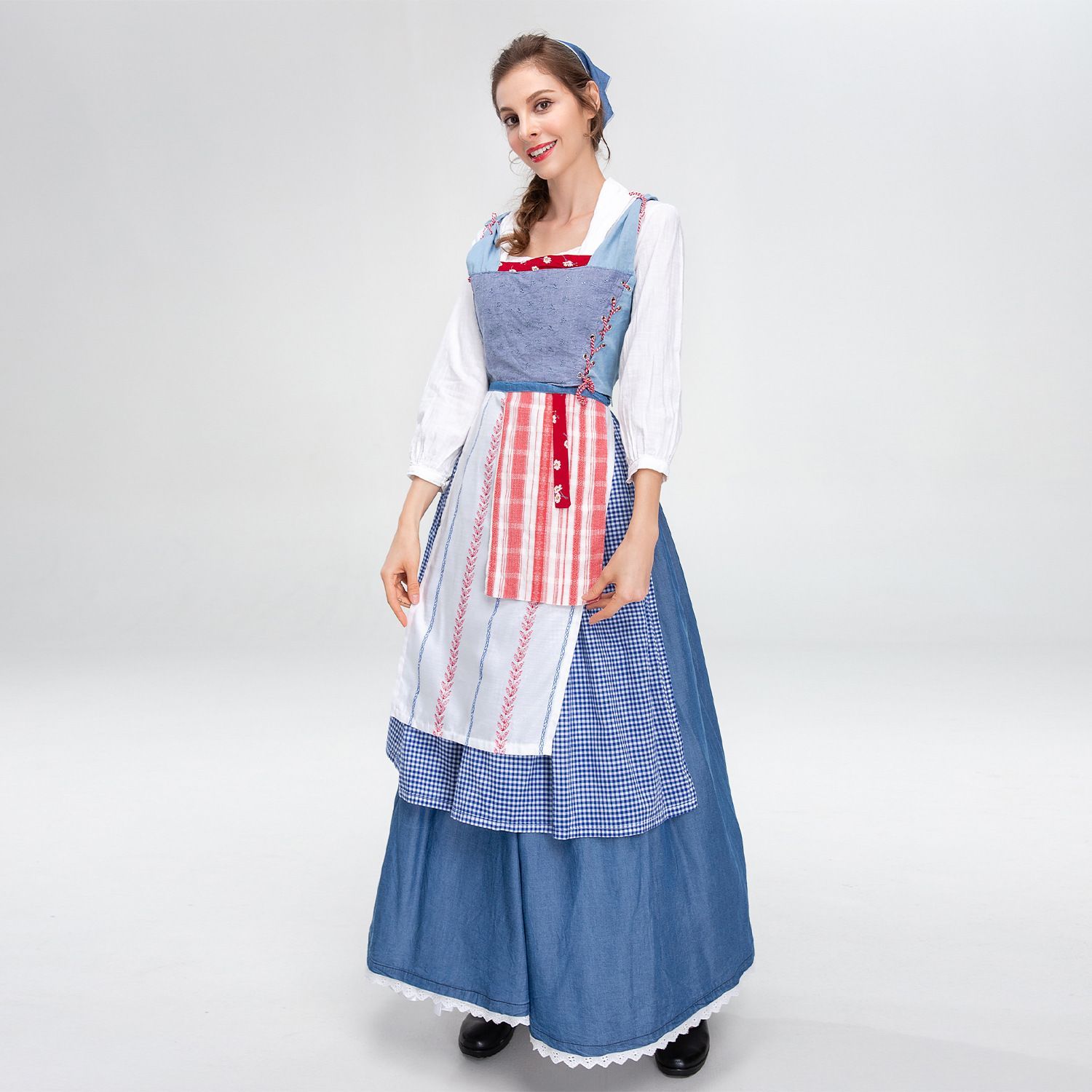 人気商品 コスプレ 衣装 舞台衣装 新作 フランス風 農場ガール ヨーロピアン カントリースタイル ビールガール コスチューム