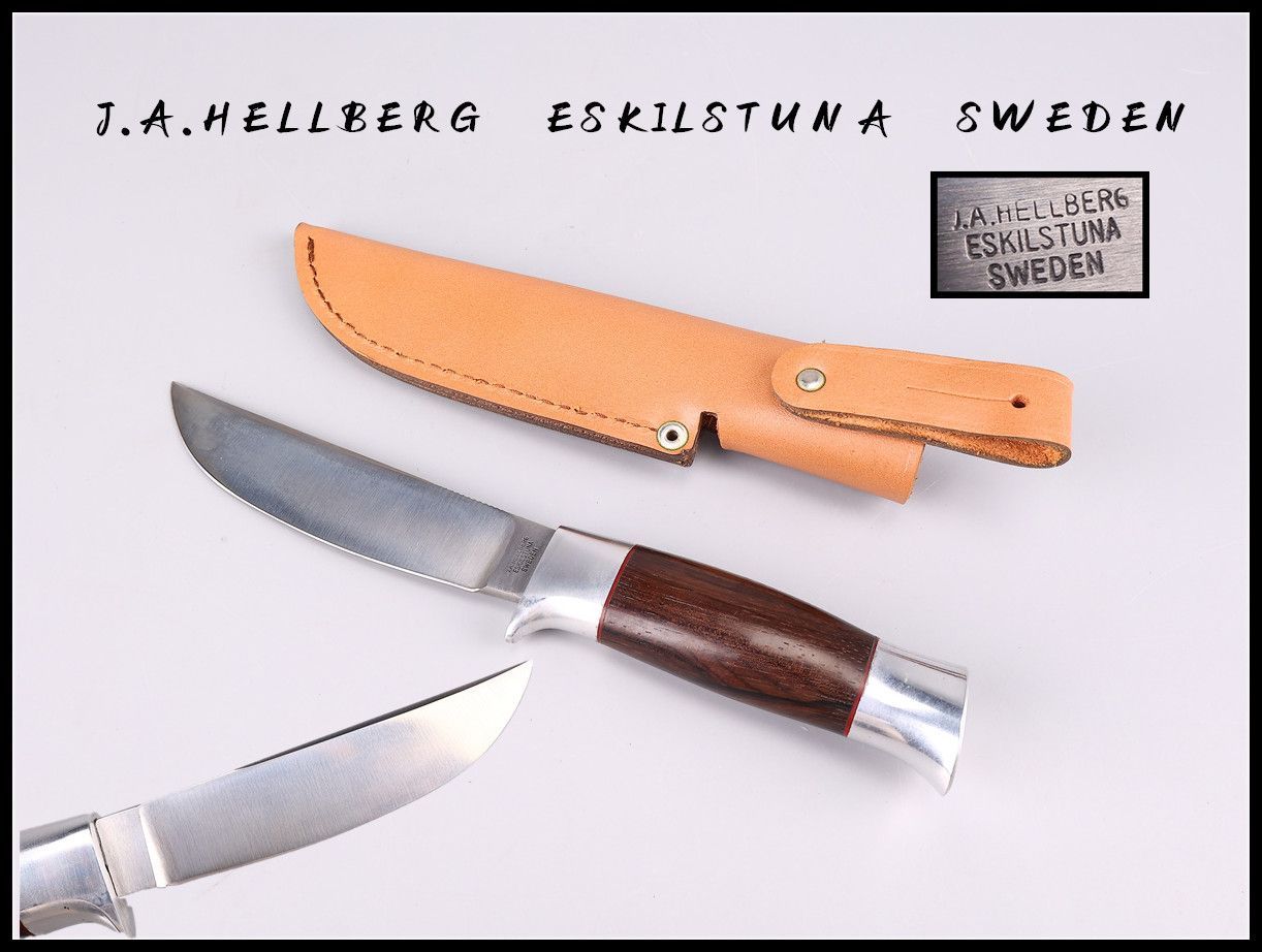 スウェーデン製 【J.A.HELLBERG ESKILSTUNA SWEDEN】 ナイフ 全長23.5㎝/箱付 未使用品N!WB558