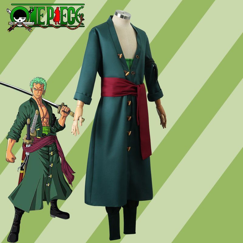 人気商品 コスプレ 衣装 ゾロ ワンピース 和の国 十郎風 和服 浴衣 アニメ キャラクター 仮装服 -2