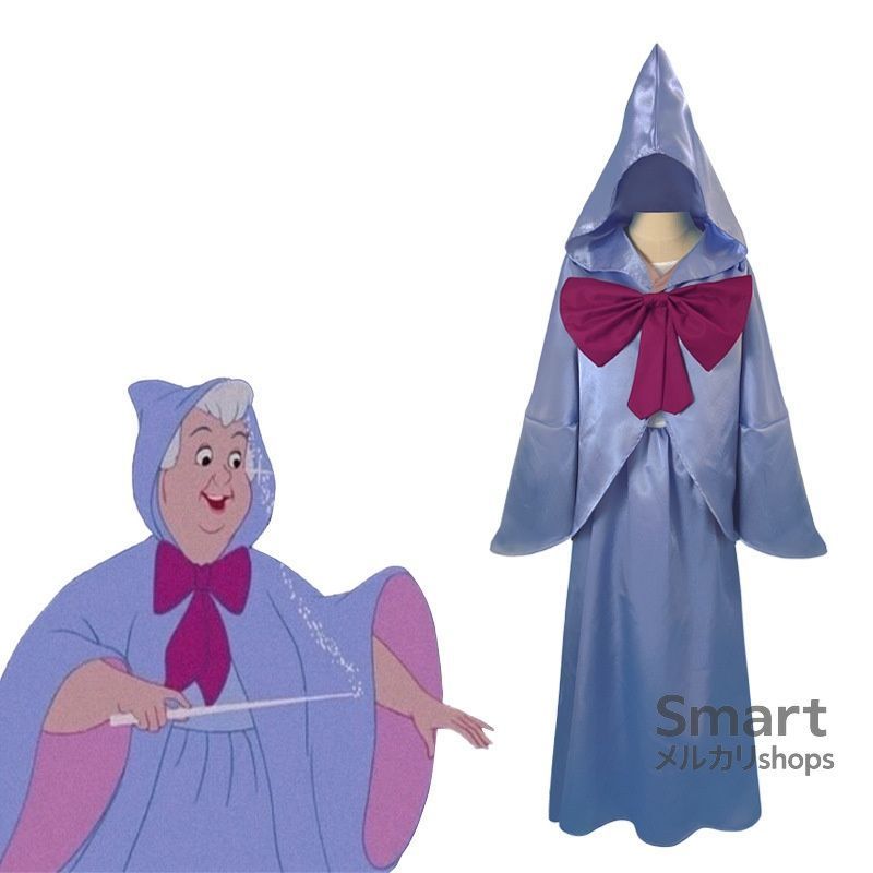 人気商品 コスプレ ドレス フェアリーゴッドマザー シンデレラ 魔法使い風 アニメ 仮装 ハロウィン服 -5