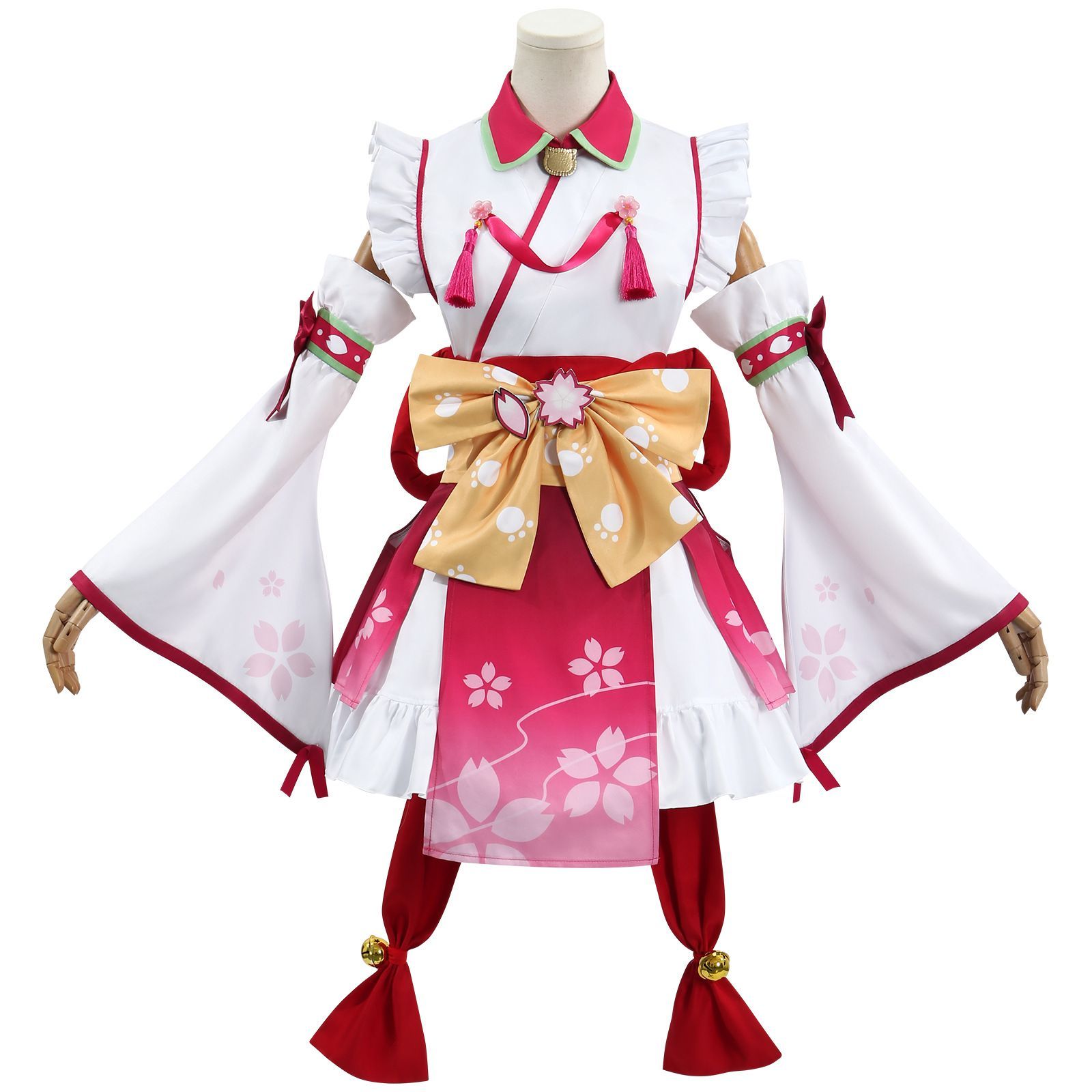 人気商品 コスプレ衣装 桜 巫女 和服風 アニメ Vtuber 虚偶像 春 女性用 二次元 -28