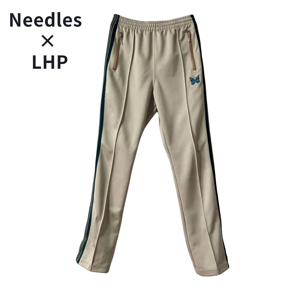【LHP別注】Needles トラックパンツ ストレート ベージュ ターコイズ XS