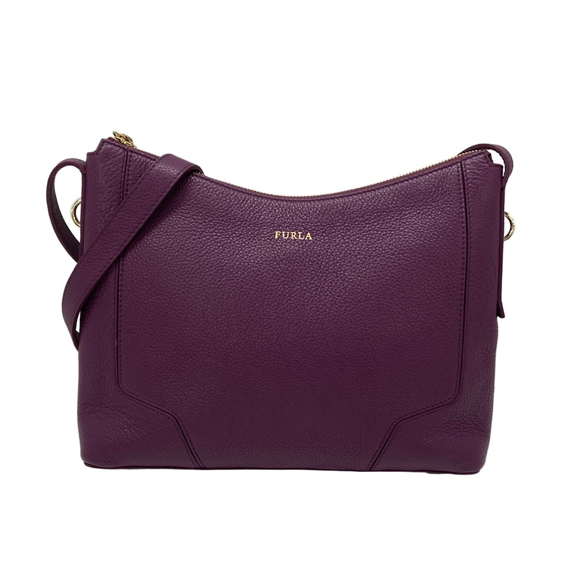 FURLA(フルラ) ショルダーバッグ美品 - F6588 パープル レザー - メルカリ