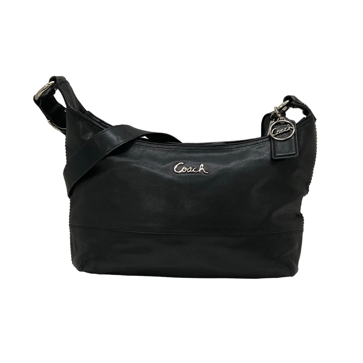COACH(コーチ) ショルダーバッグ ピースドイーストウエストダッフル F17489 黒 レザー