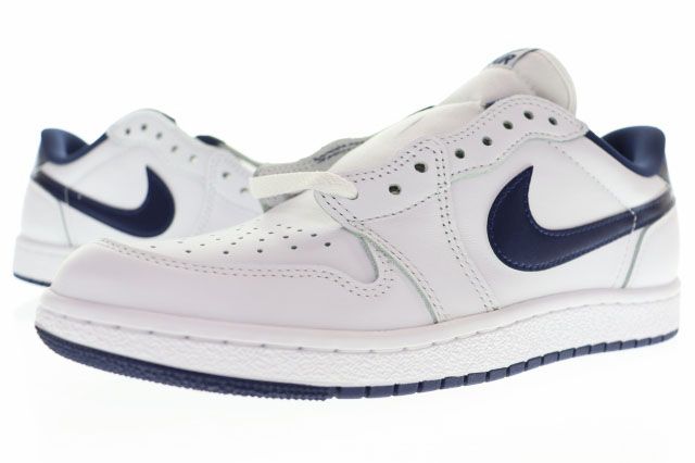ナイキ NIKE AIR JORDAN 1 LOW 85 WHITE NAVY 27cm FB9933-141 AJ1 エア ジョーダン レトロ ロー ホワイト メタリック ネイビー 【ブランド古着ベクトル】【中古】 ▲■260504