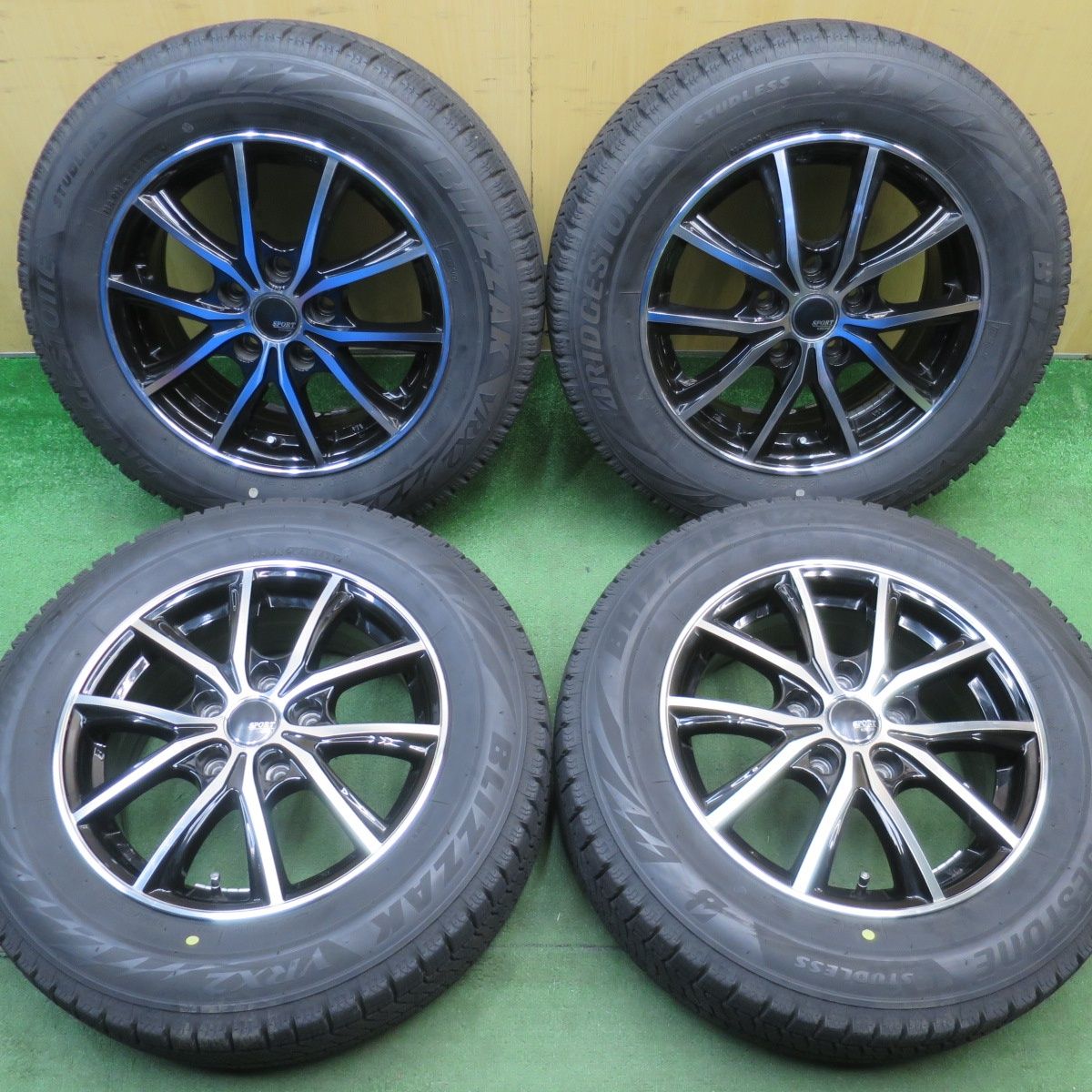 バリ溝！キレイ！9分★スタッドレス 195/65R15 ブリヂストン ブリザック VRX2 SPORT KRONE スポルト クローネ 15インチ PCD114.3/5H★6042402NJス