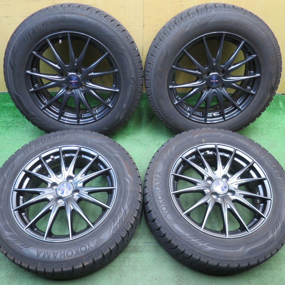 バリ溝!23年!キレイ!9.5分★スタッドレス 195/65R16 ヨコハマ アイスガード iG60 VELVA SPORTZ ヴェルヴァ 16インチ PCD100/4H★6042105NJス