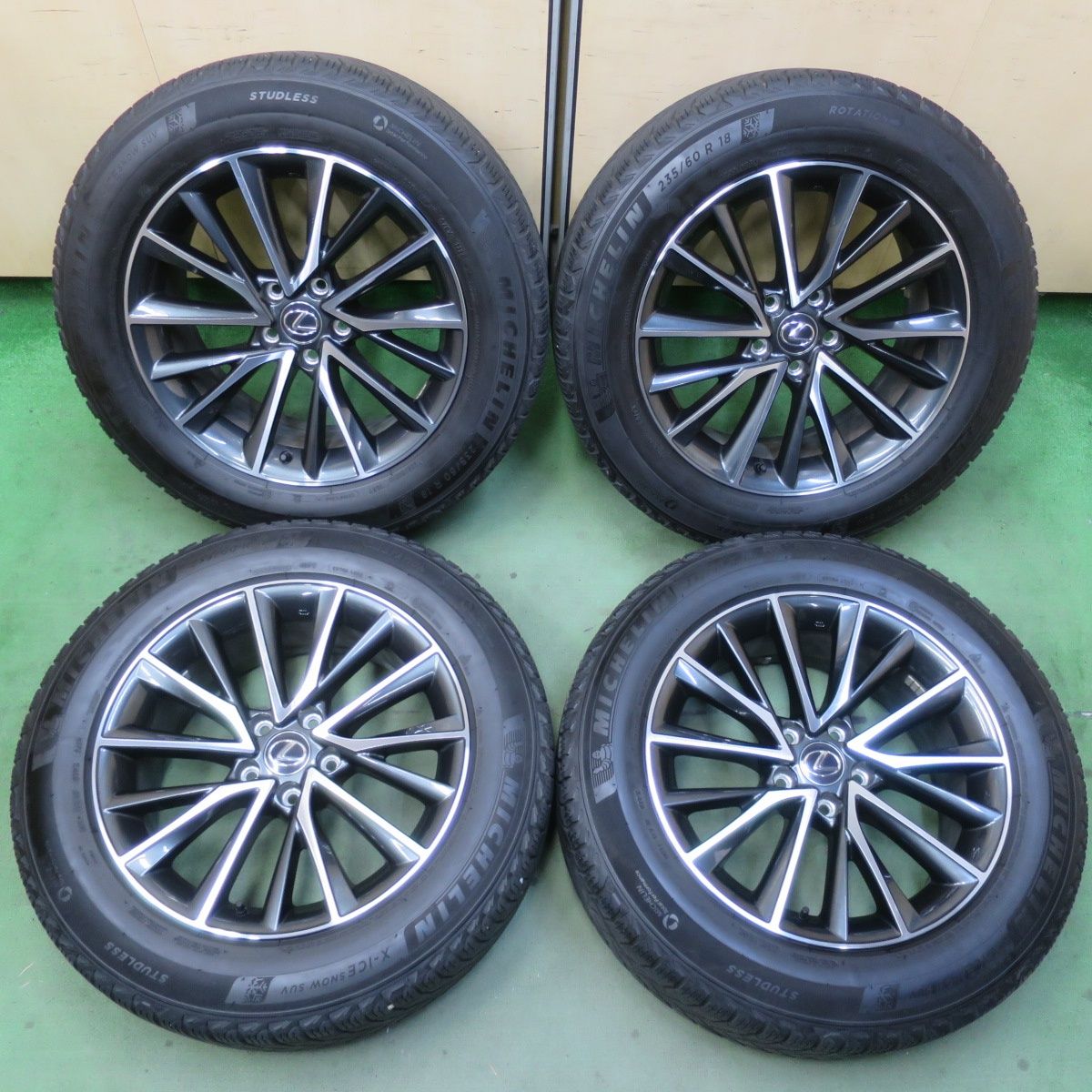 キレイ！23年★レクサス NX バージョンL 純正 235/60R18 スタッドレス ミシュラン X-ICE SNOW SUV 18インチ PCD114.3/5H★6042804イス 82,390円