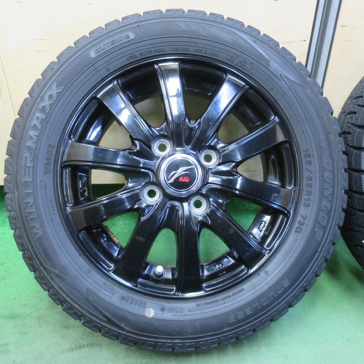 バリ溝！22年！9分☆スタッドレス 155/65R13 ダンロップ ウインター 