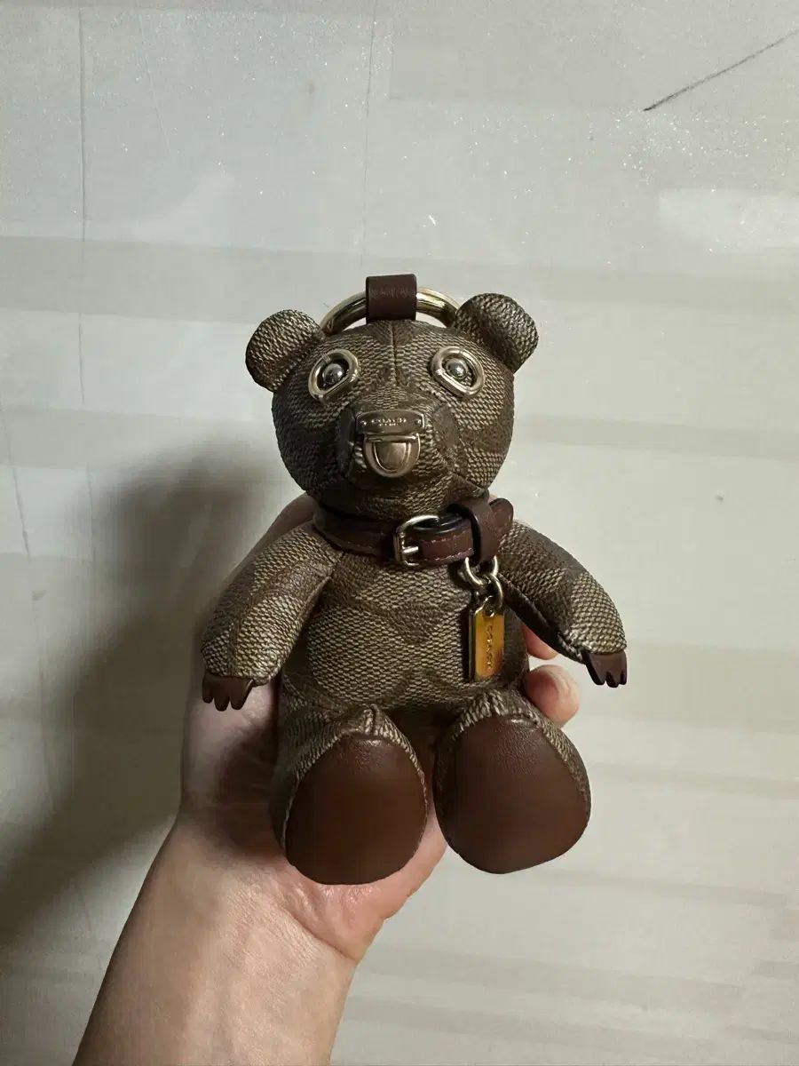 COACH シグネチャー クマ ドール キーホルダー バッグチャーム ブラウン