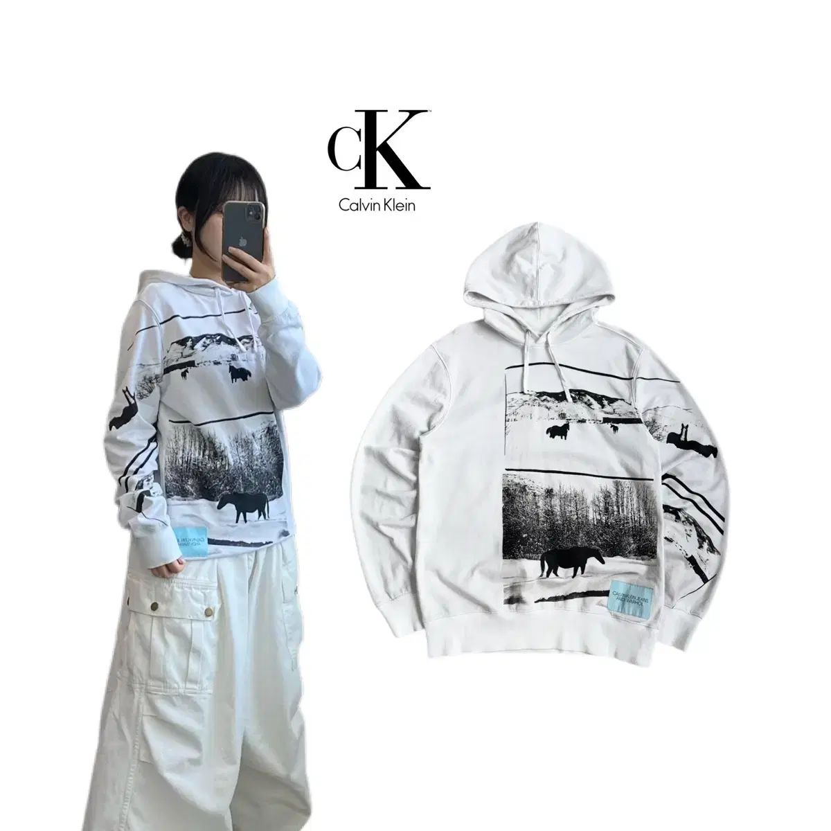 カルバン・クライン X アンディ・ウォーホル ラフ・シモンズ プリンティング フーディー Tシャツ