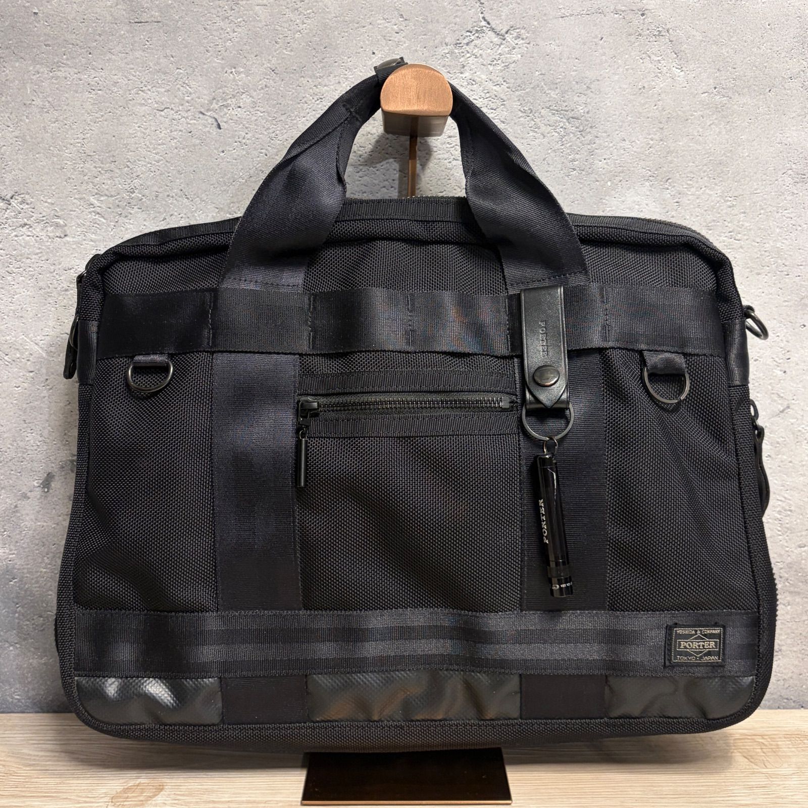 ✨PORTER HEAT ビジネスバッグ ブラック 2WAY風 A4可 吉田カバン 管理γ↓-884