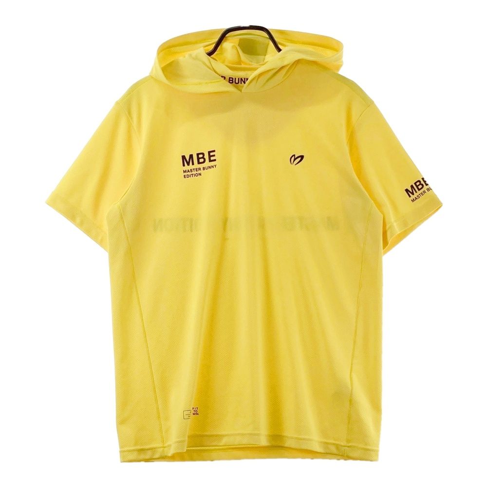 サイズ：5 MASTER BUNNY EDITION マスターバニーエディション フード付き 半袖Tシャツ イエロー系 [240101679046] ゴルフウェア メンズ ストスト