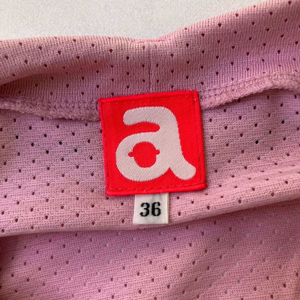 サイズ：36 ARCHIVIO アルチビオ メッシュ 半袖ポロシャツ ピンク系