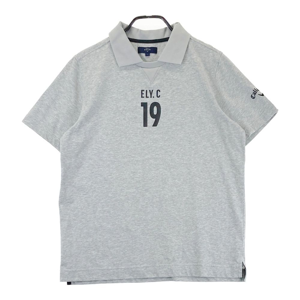 サイズ：L CALLAWAY キャロウェイ 襟付 半袖Tシャツ グレー系 [240101683362] ゴルフウェア メンズ ストスト