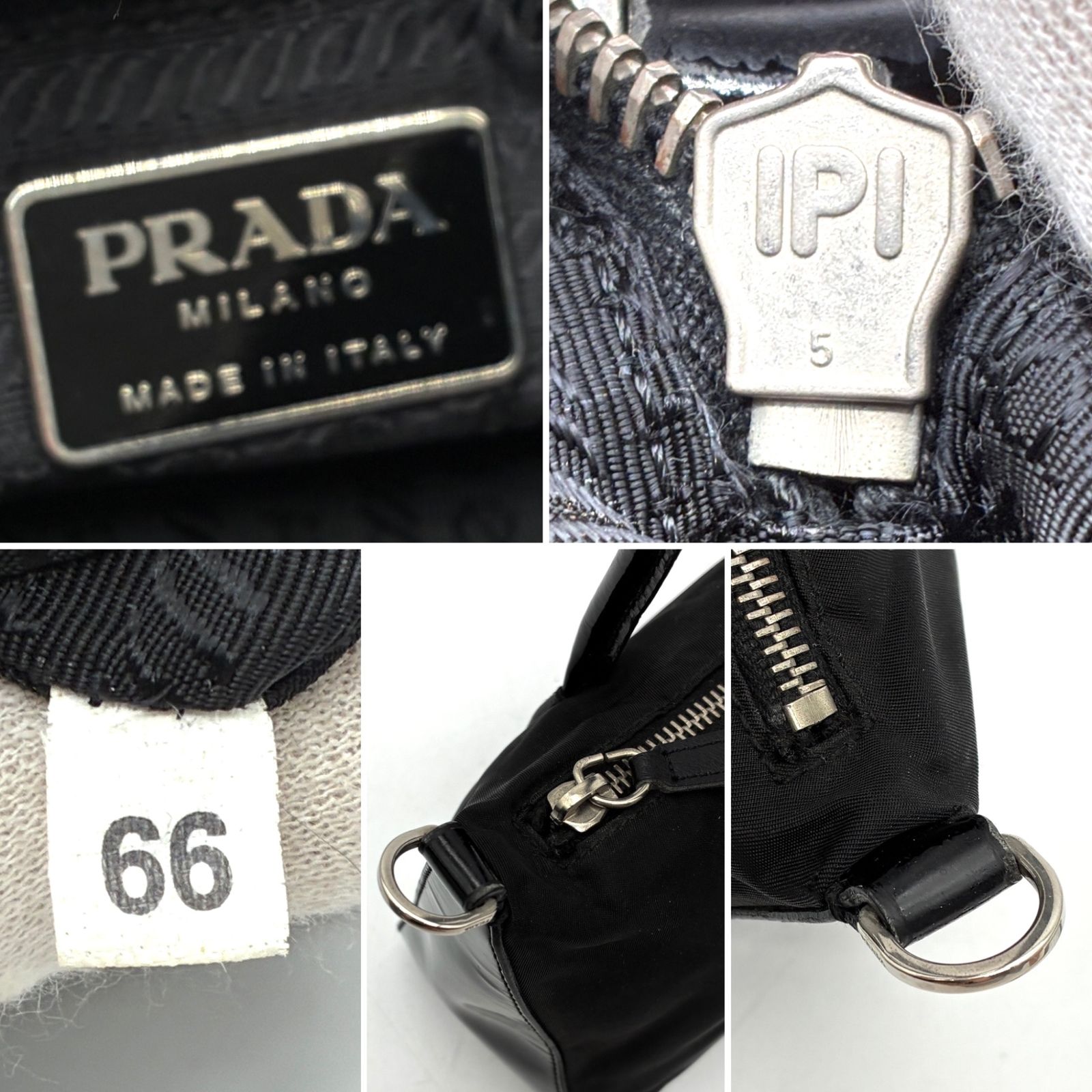 PRADA プラダ テスート エナメル ハンドバッグ ショルダーバッグ 2way