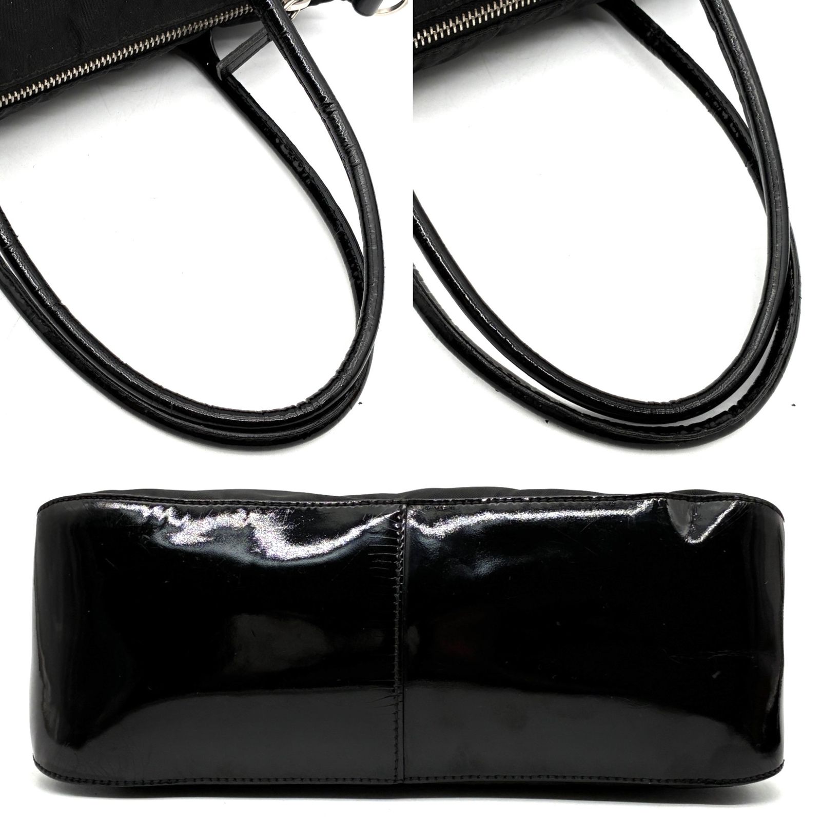 PRADA プラダ テスート エナメル ハンドバッグ ショルダーバッグ 2way