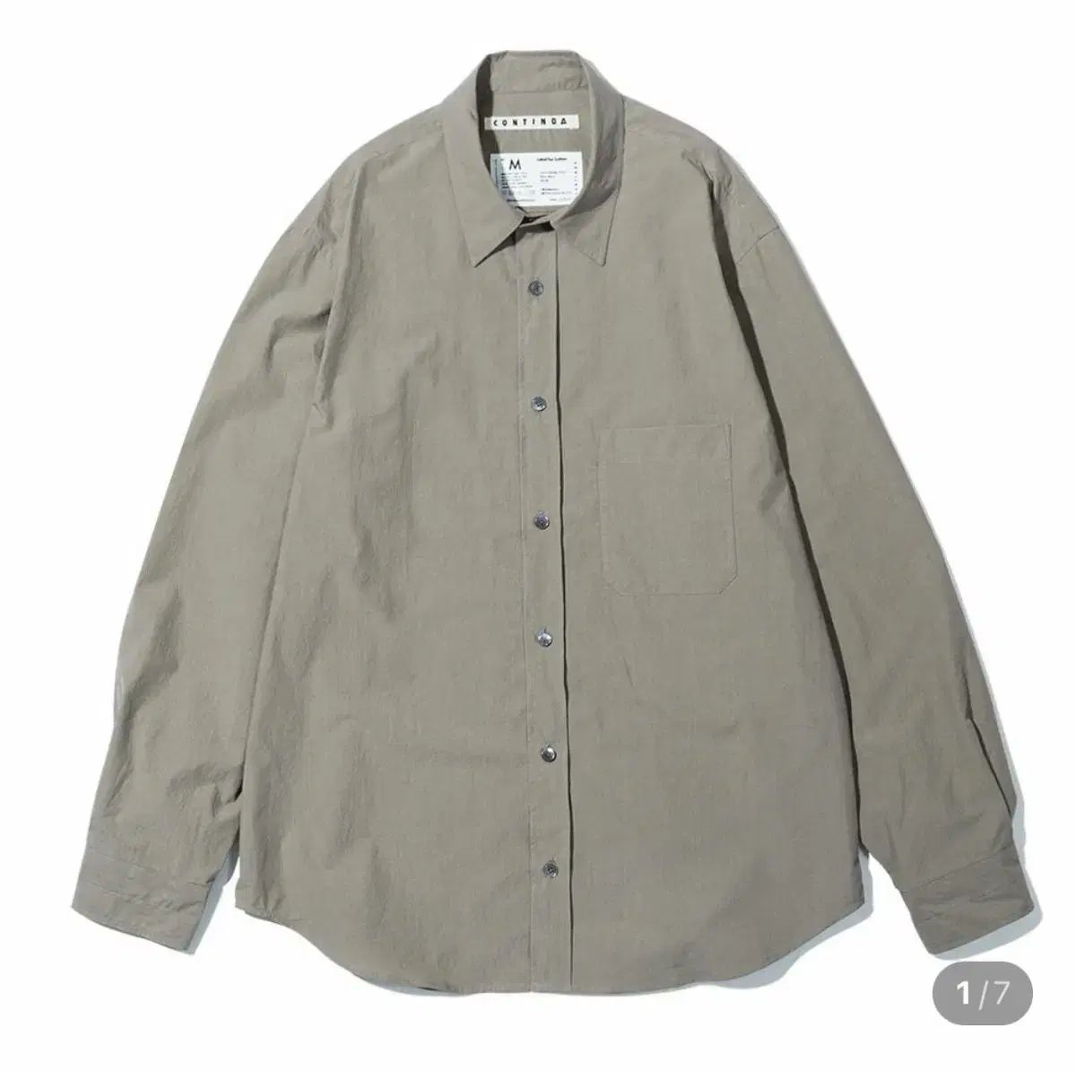新品 コンティヌア ライト シャツ カーキ