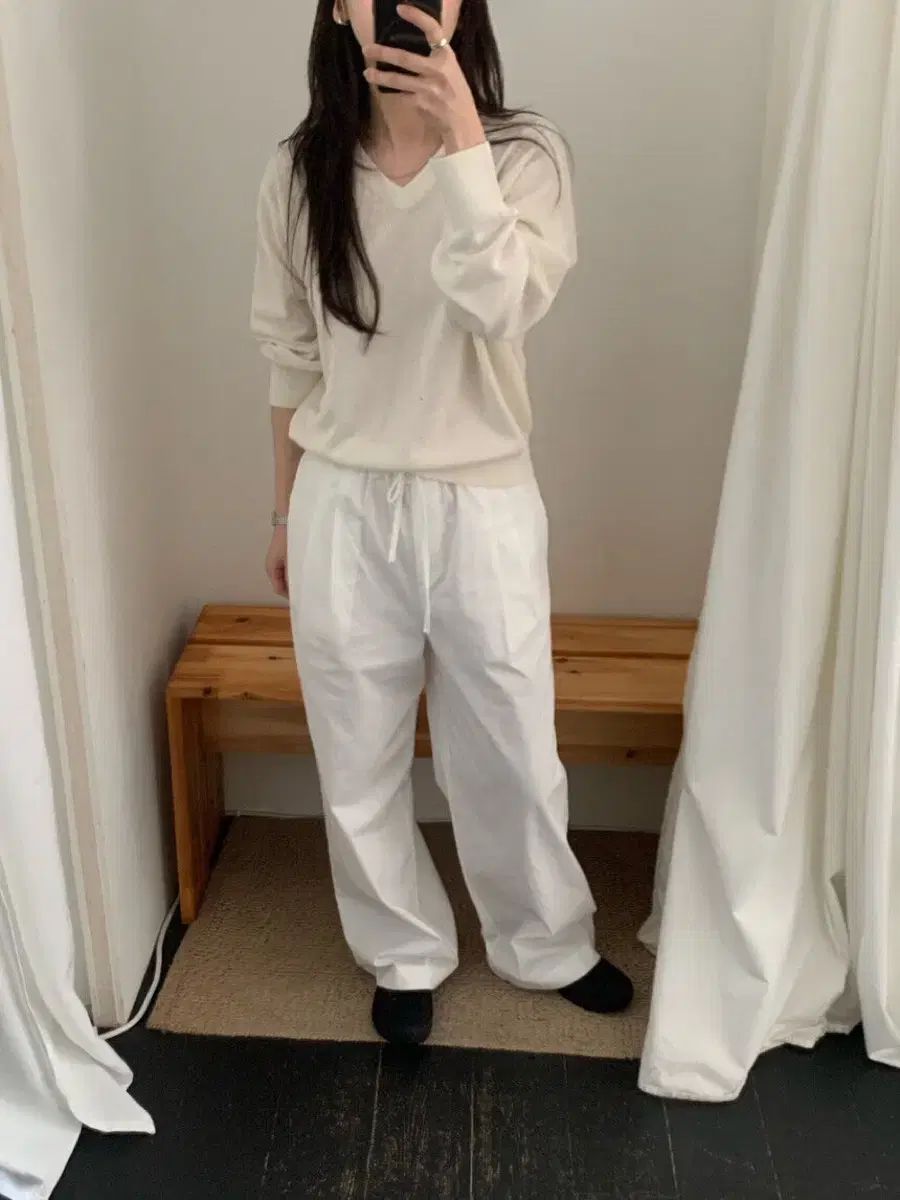 フランネルシャーリングピンタックパンツ 新品