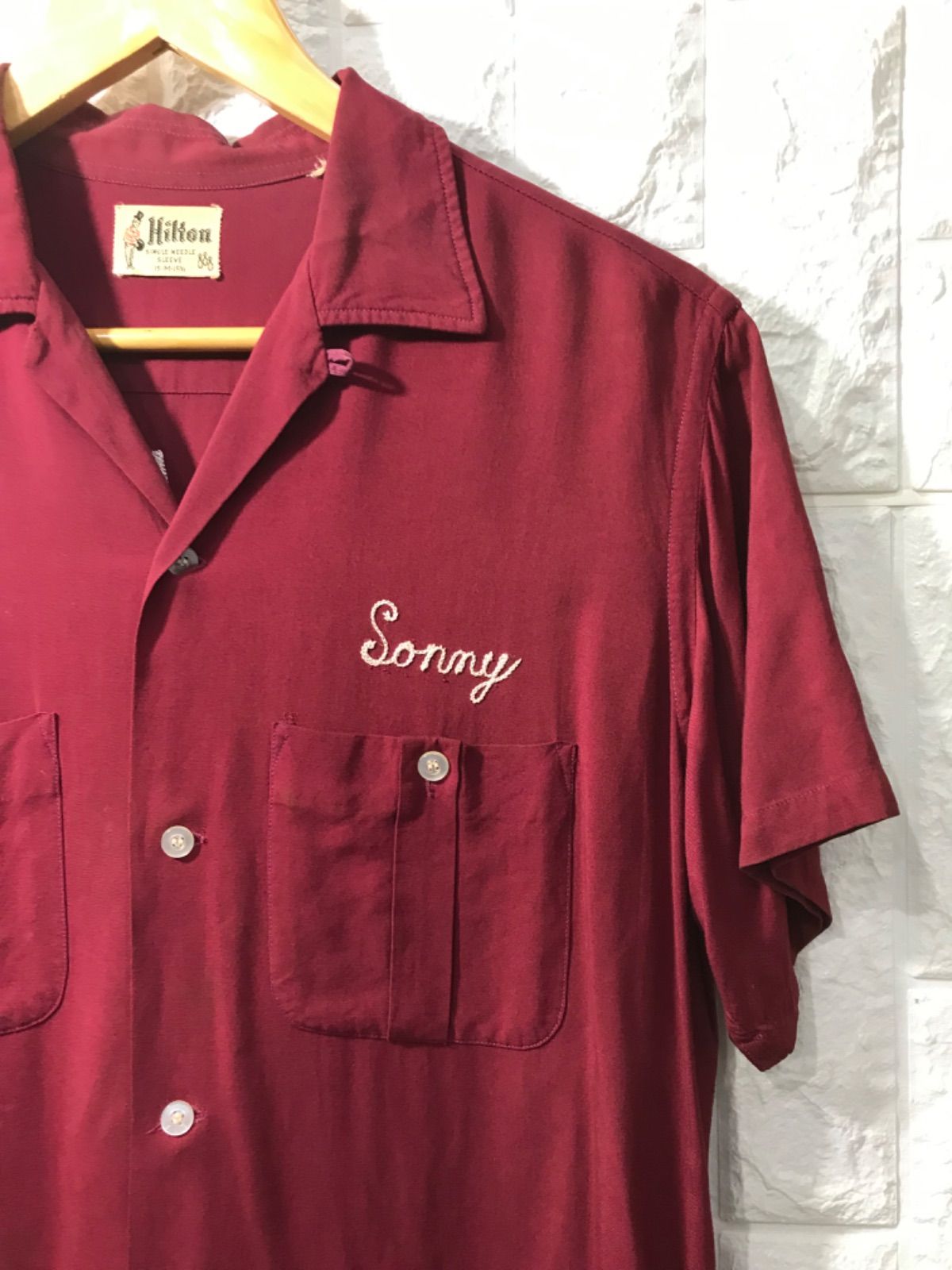 Hilton 50‘s〜60’s 黒タグ ボウリングシャツ