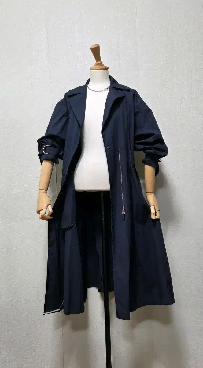 G studio シャカシャカ素材 ロングトレンチ 100