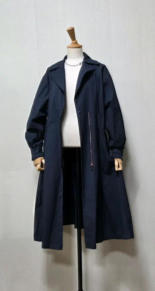 G studio シャカシャカ素材 ロングトレンチ 100
