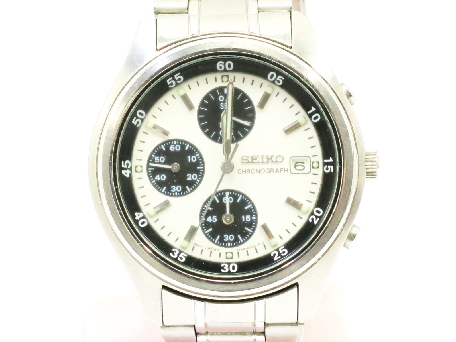 セイコー　パンダクロノグラフ　腕時計　7T92-0CC0　メンズクオーツ　SEIKO　18714309