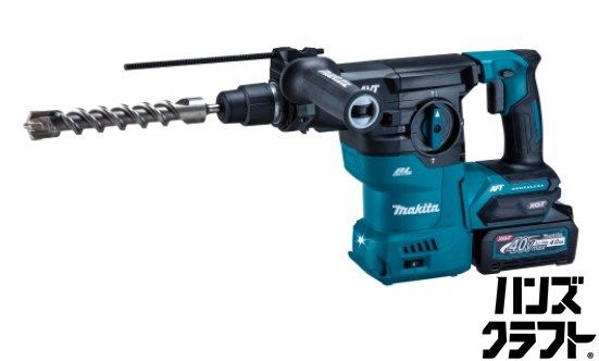 ☆【未使用】makita マキタ 40Vmax 30mm充電式ハンマドリル HR008GRMX バッテリ40V4.0Ah×2 充電器付 未使用 　※ビット別売り
