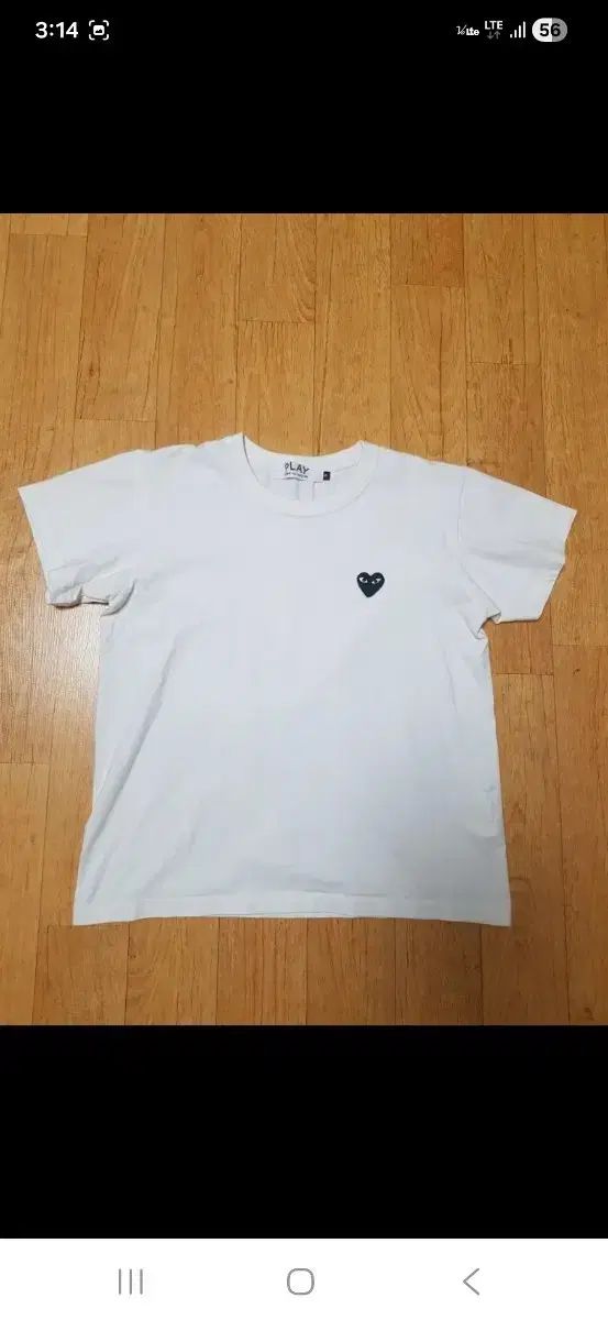 (ほぼ新品) コム・デ・ギャルソン PLAY 半袖 ラウンドTシャツ S 55サイズ