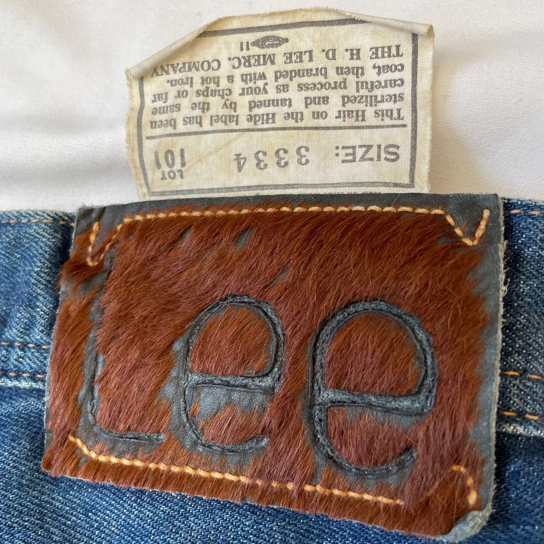 メンズ lee 101B 復刻 シンチバック 1936年モデル cowboy 赤タグ