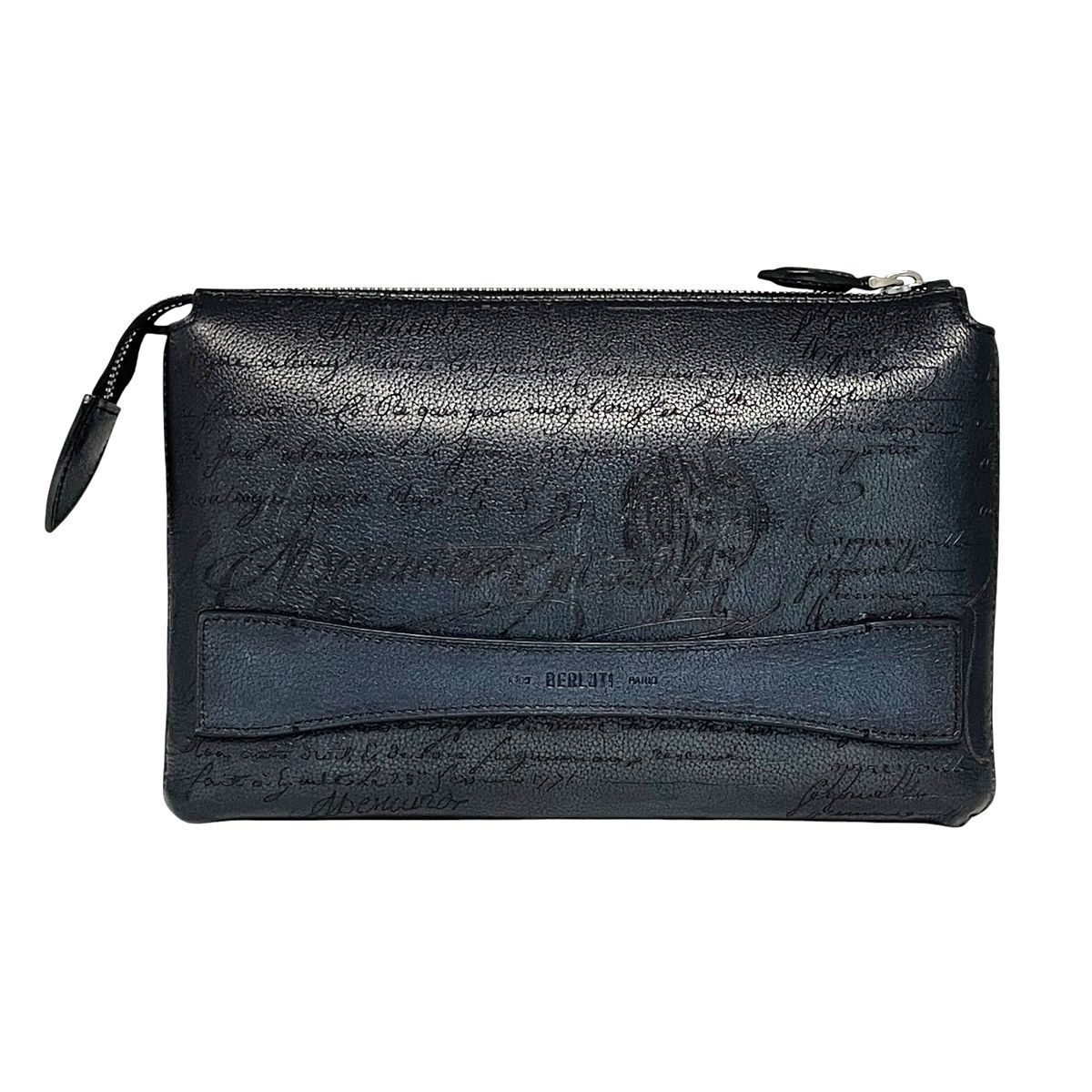 【中古】 Berluti ベルルッティ テルシオ ジップポーチ 298507 クラッチバッグ セカンドバッグ オールスクリット カリグラフィ メンズ 26003010 AO