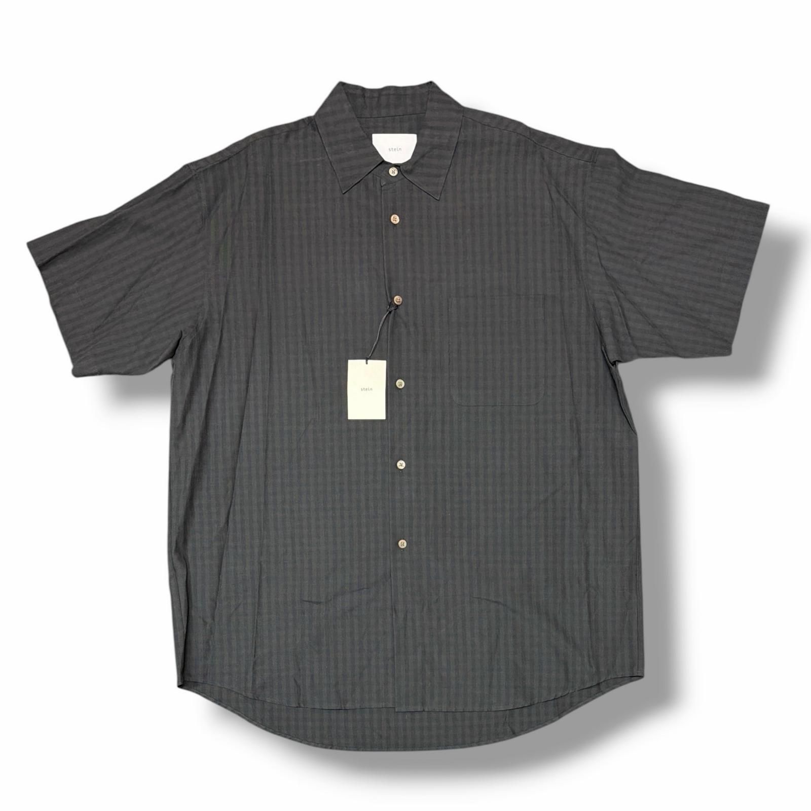 参考上代35200円 未使用 stein(ssstein) OVERSIZED SS SHIRT オーバーサイズ半袖シャツ シュタイン ST.872 GINGHAM(CHARCOAL) M （12705M）