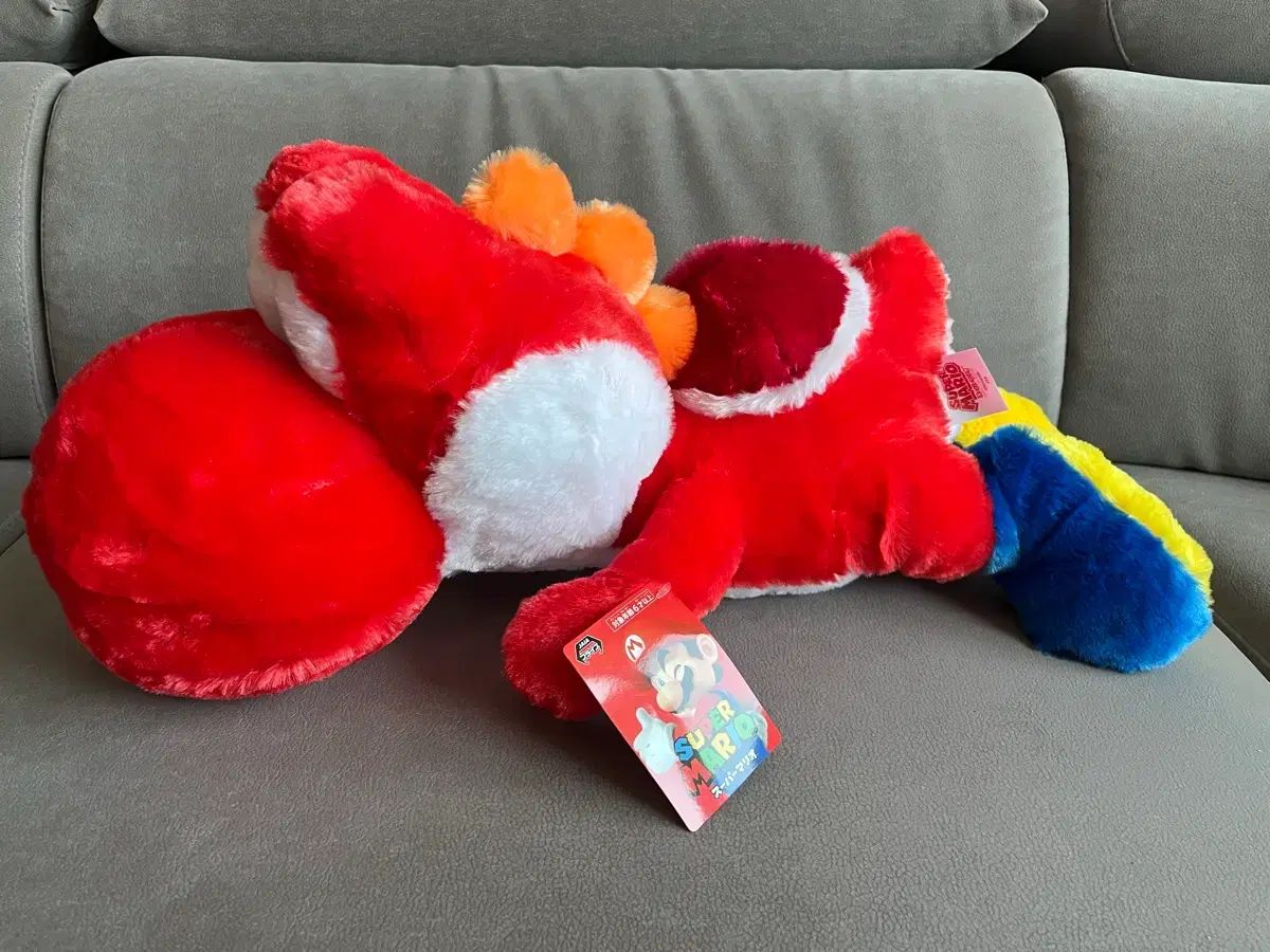 (新品)日本スーパーマリオ ヨシ(YOSHI・金本 芳典) ライ lying 大型 ぬいぐるみ 55cm 7,603円