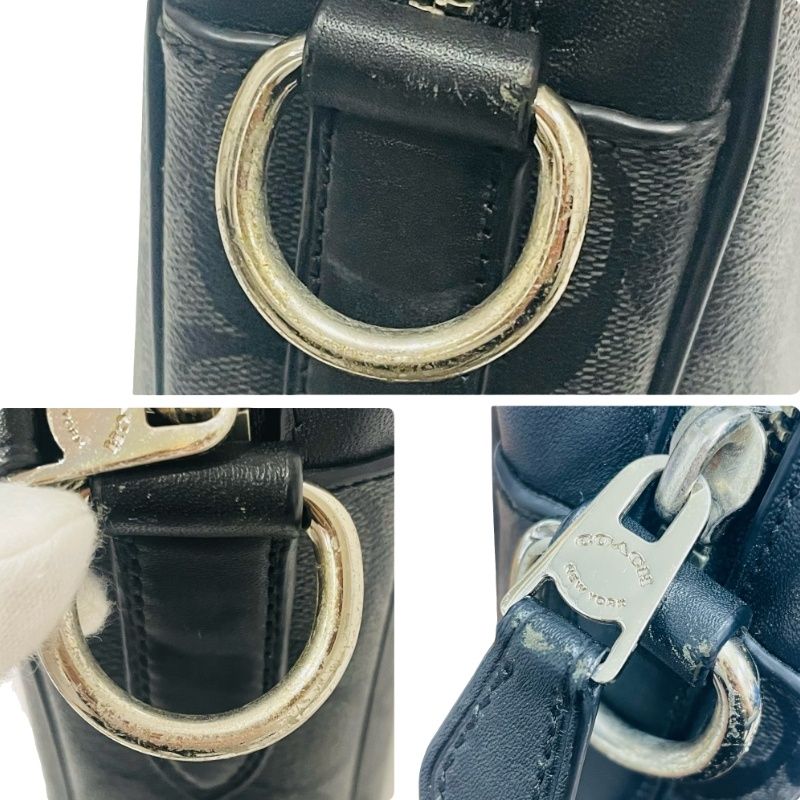 COACH コーチ ブリーフケース F54803 ブラック PVCレザー ビジネス