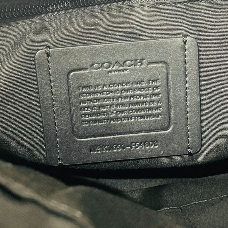 COACH コーチ ブリーフケース F54803 ブラック PVCレザー ビジネス