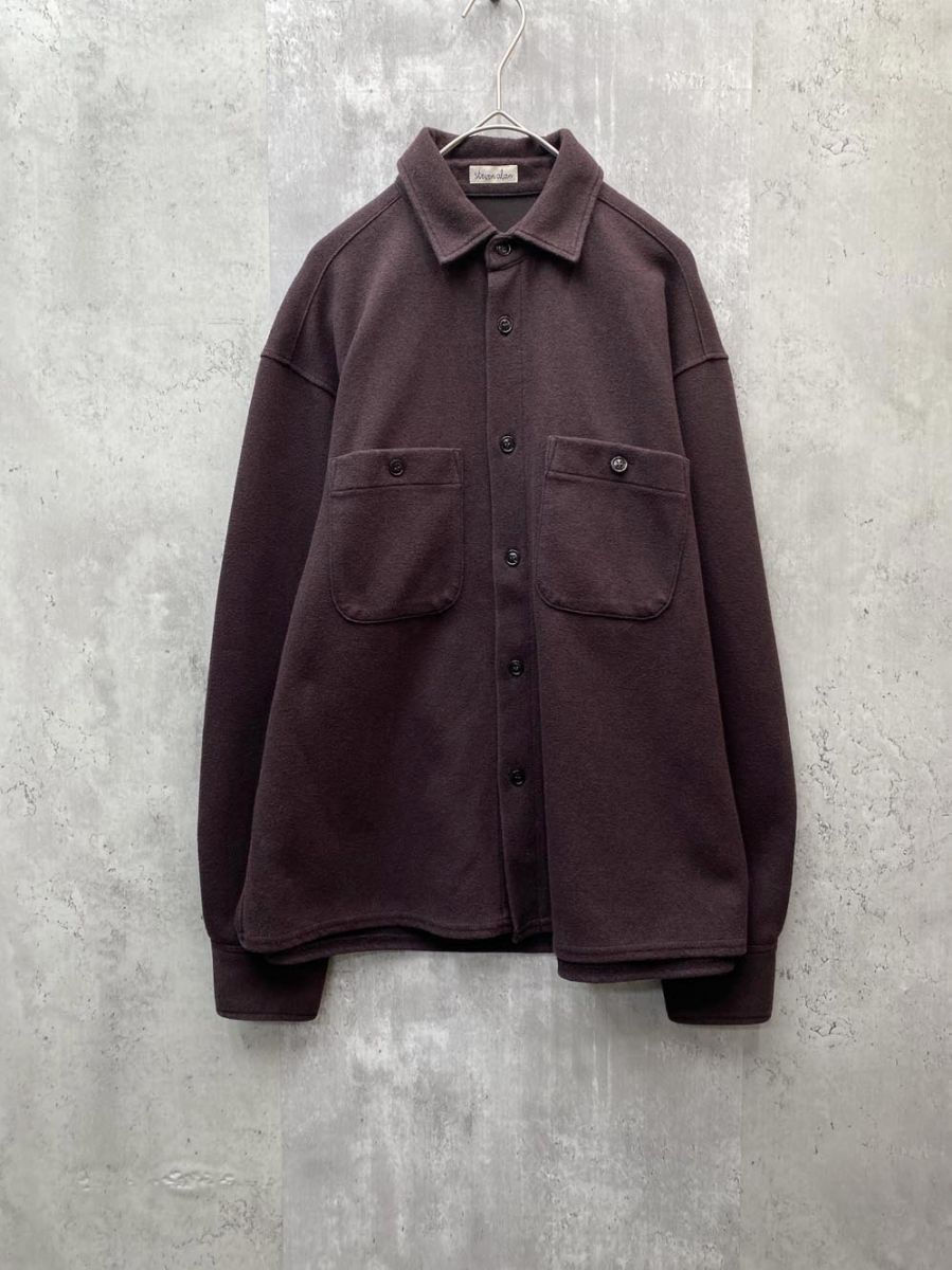 STEVEN ALAN スティーブンアラン ダブルポケット 無地 長袖 シャツ カジュアル sizeS/茶 ■◇ メンズ