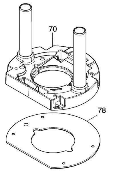 マキタ makita 40Vmax 充電式ルータ RP001GZ用 141V93-1 ベースコンプリート 4130A3-6 ベースプレート 2点セット 部品 修理 補給 パーツ