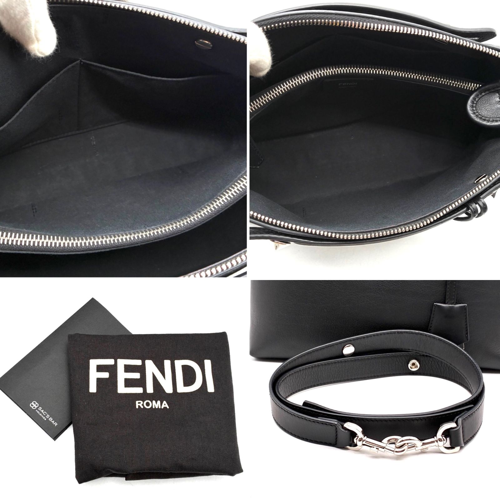 極美品 FENDI フェンディ バイザウェイ ミディアム 2way ハンドバッグ 